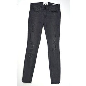 Frame Denim Grey Shred Le Skinny Jeans